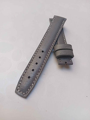 بند ساعت چرمی  طوسی